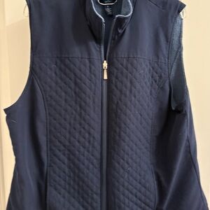 Karen Scott Navy Quilted Vest
